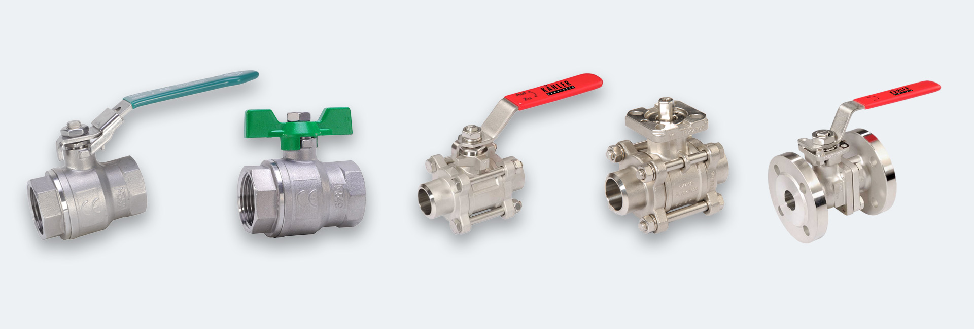 Mehrteilige Edelstahlkugelhähne