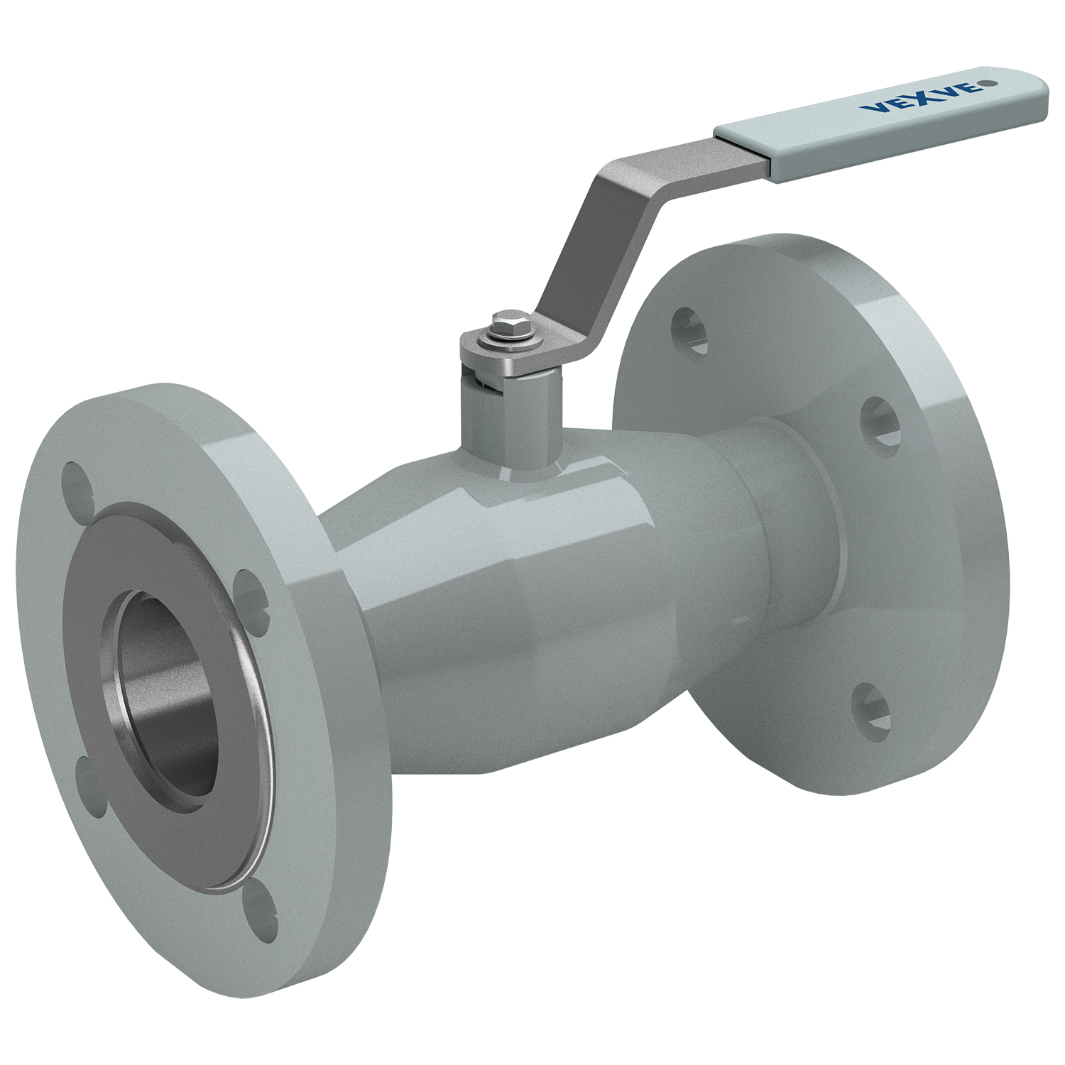 Ball Valve, Flanges, with Lever