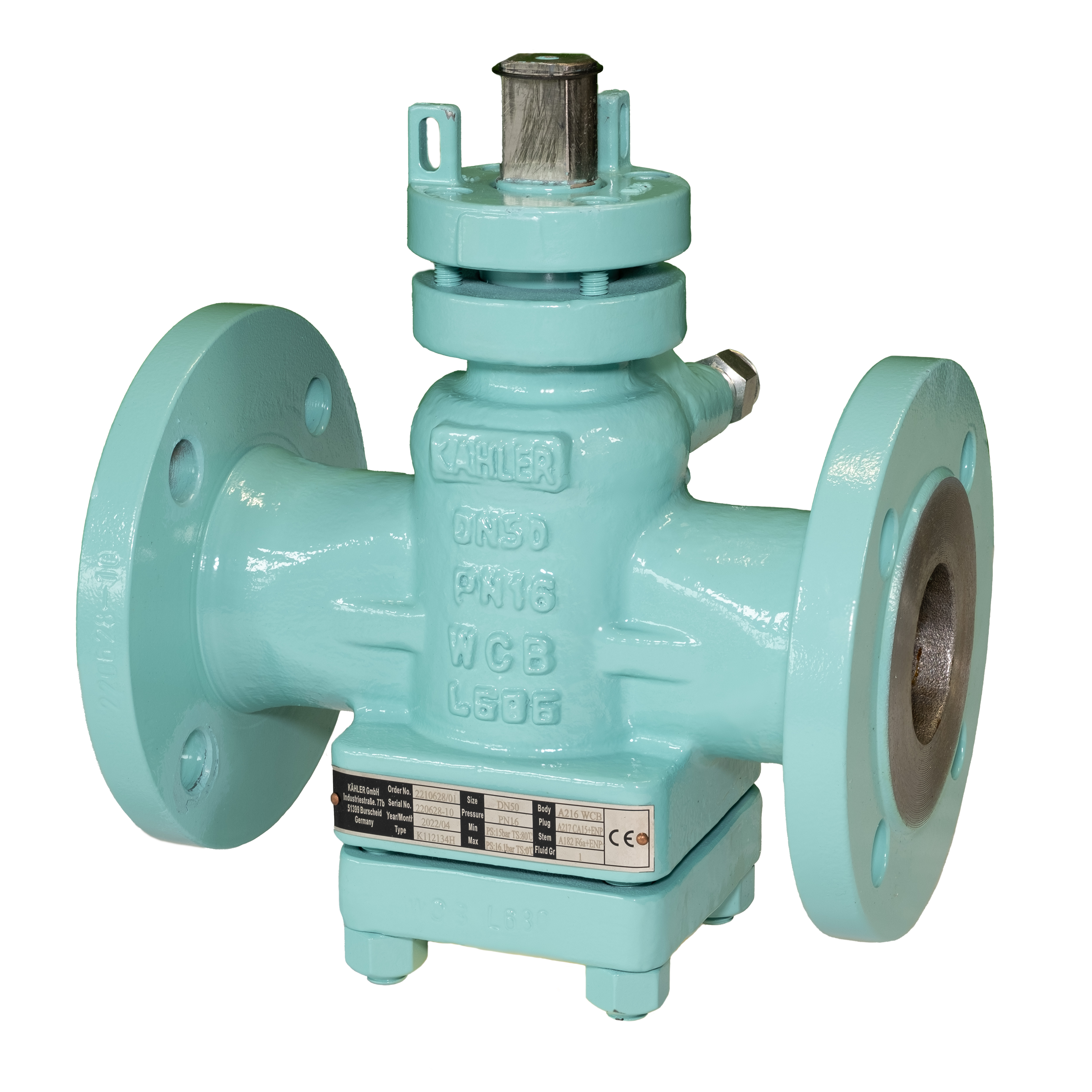 DN50_schräg_vorne.jpg KÄHLER 2-Wege-Kükenhahn red DG PN16